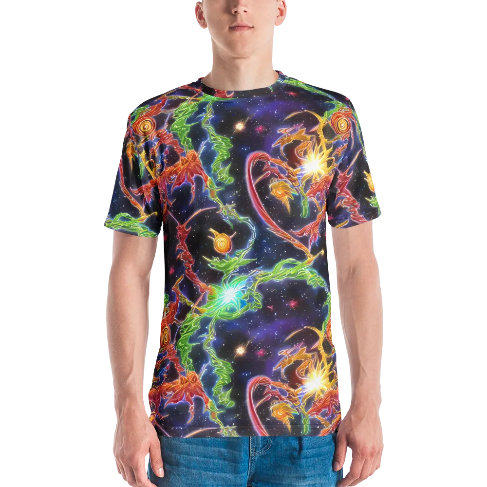 Galactic Flora on Men's Crew Neck T-Shirt — Front