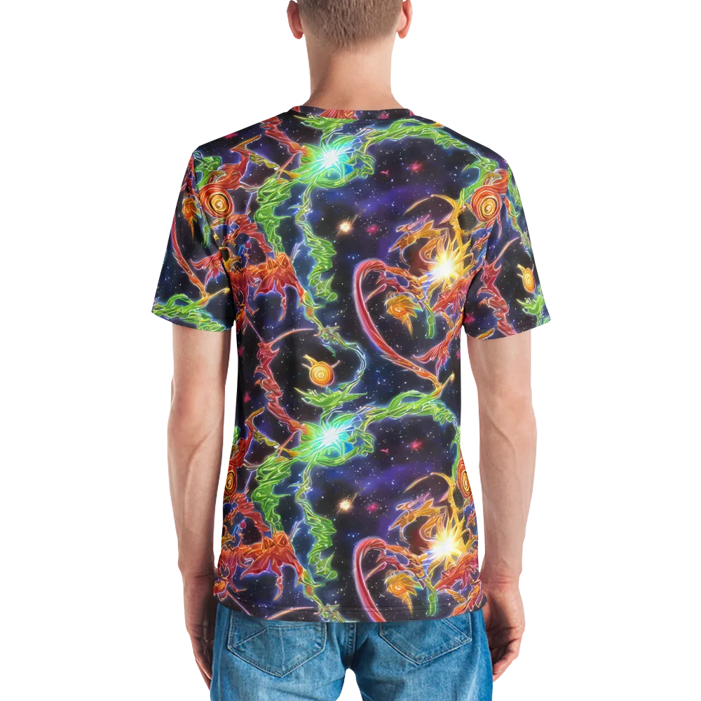 Galactic Flora on Men's Crew Neck T-Shirt — Back