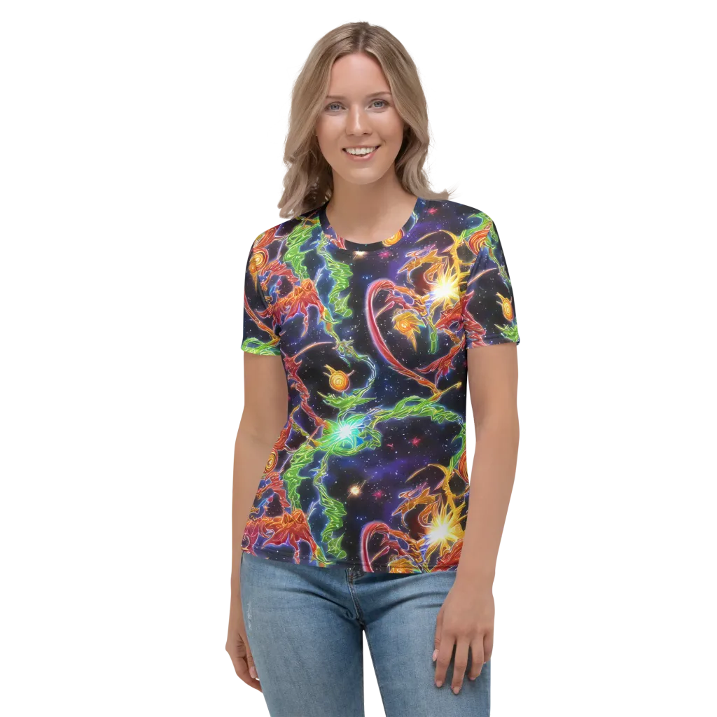 Galactic Flora on Women's Crew Neck T-Shirt — Front
