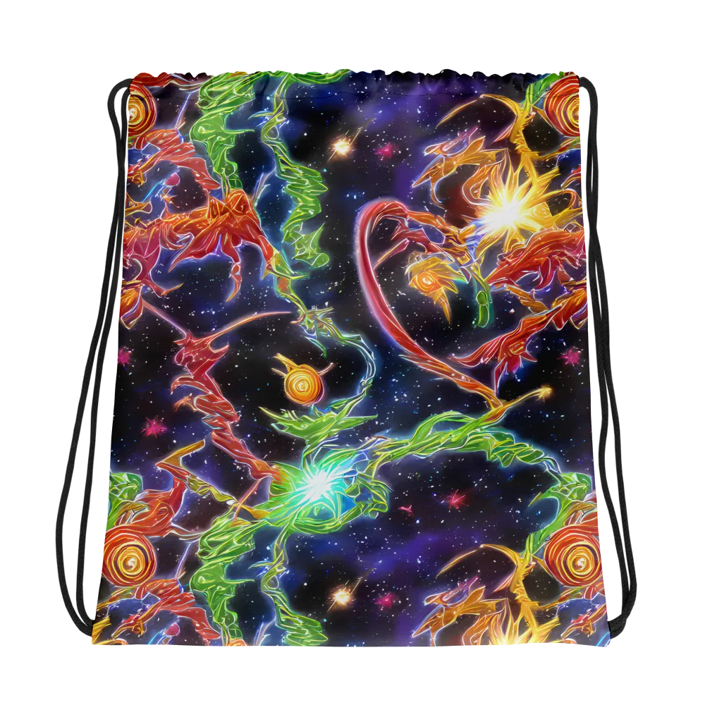 Galactic Flora on Drawstring Bag — Photo