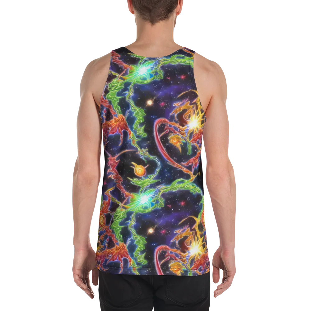 Galactic Flora on Men's Tank Top — Back