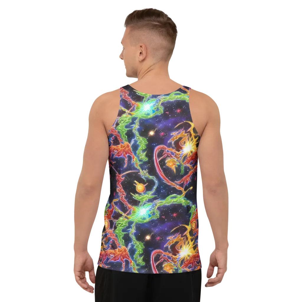 Galactic Flora on Men's Tank Top — Back