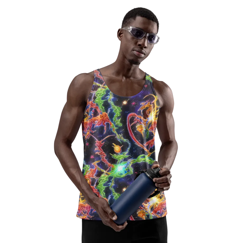 Galactic Flora on Men's Tank Top — Front
