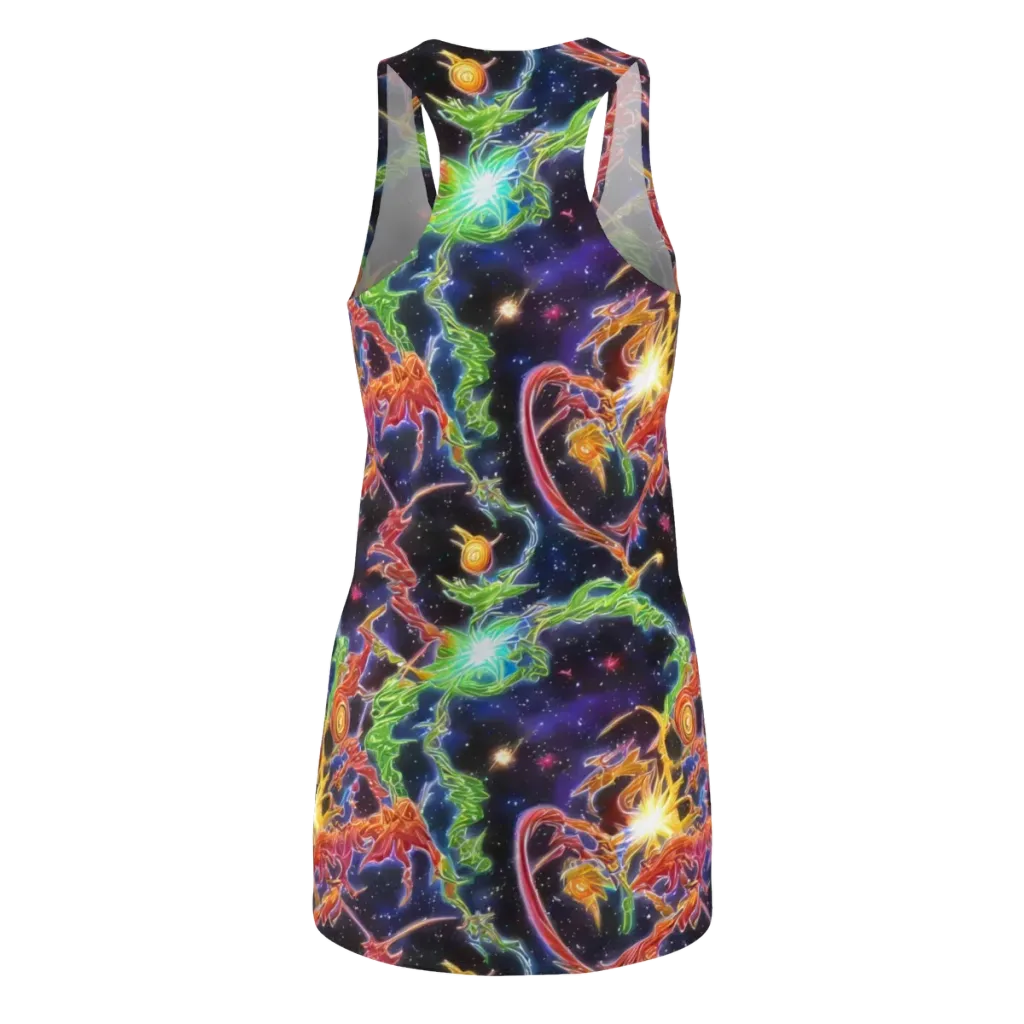 Galactic Flora on Racerback Dress — Back