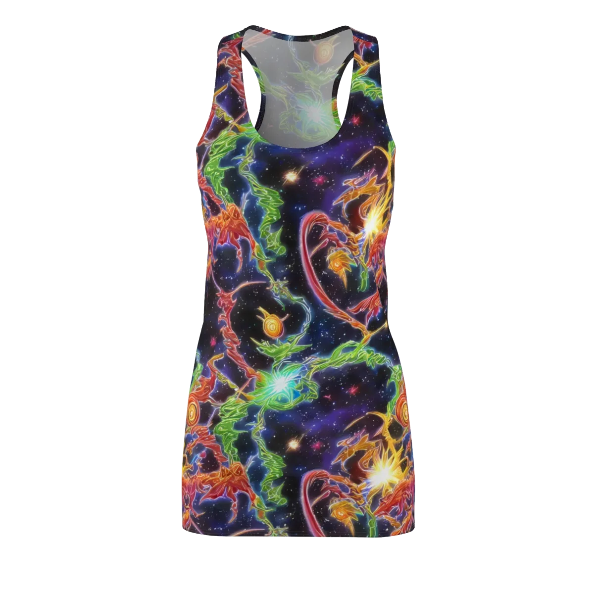 Galactic Flora on Racerback Dress — Front