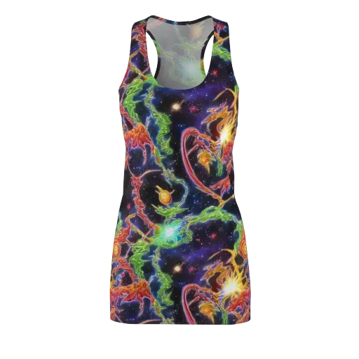 Galactic Flora on a Racerback Dress