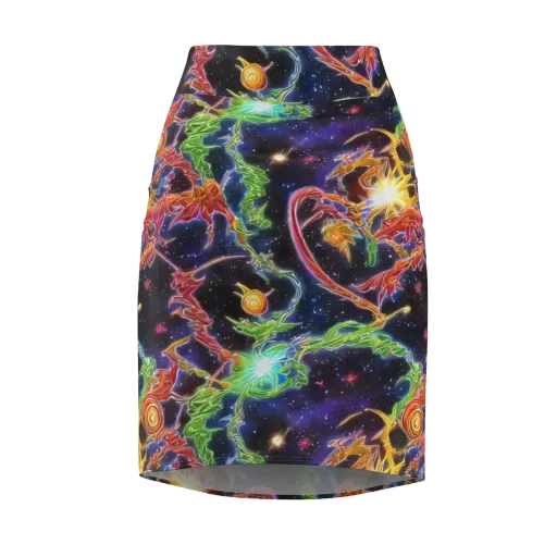 Galactic Flora on a Pencil Skirt
