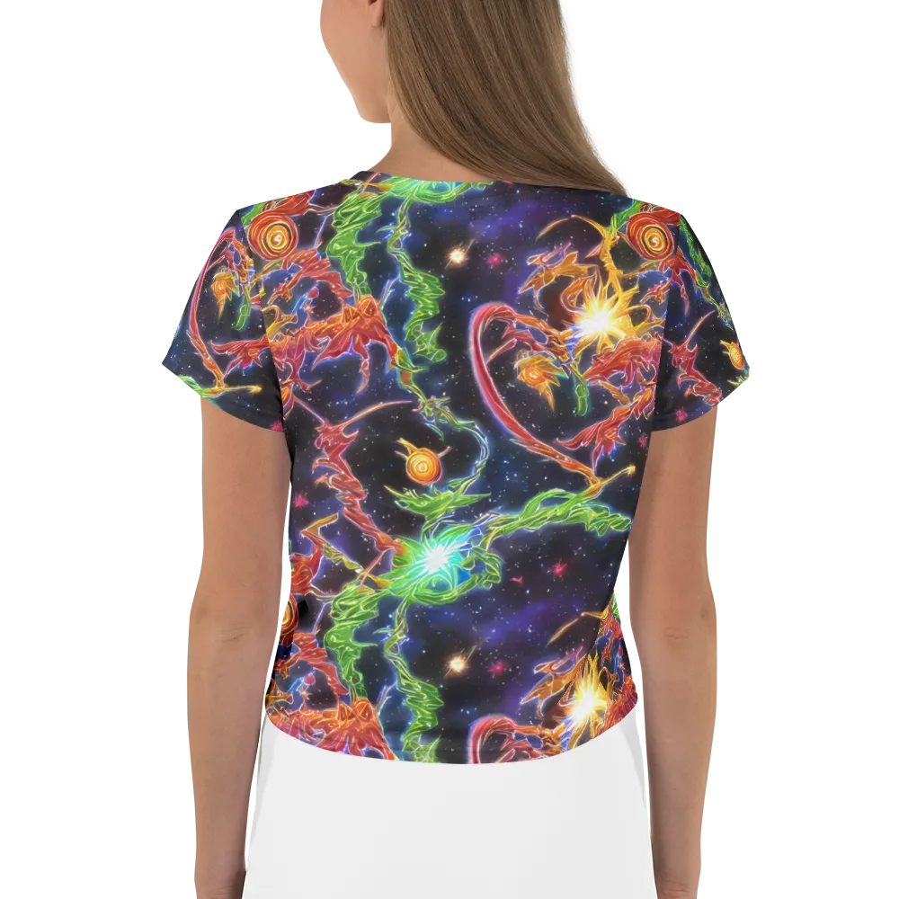 Galactic Flora on Crop Tee — Back