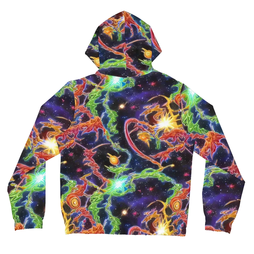 Galactic Flora on Women's Full-Zip Hoodie — Back
