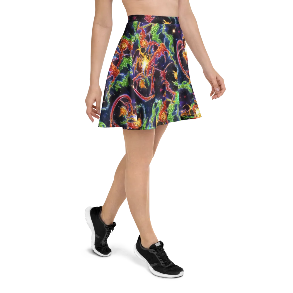Galactic Flora on Skater Skirt — Right