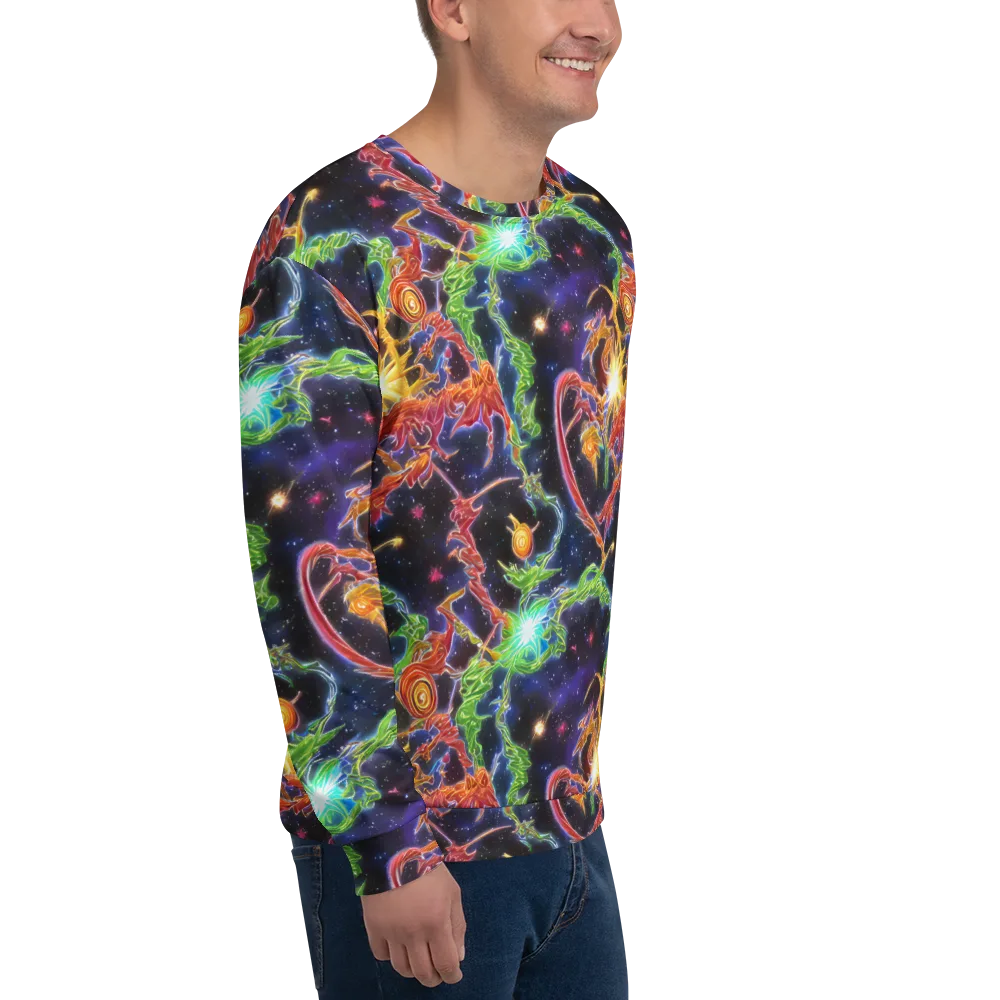Galactic Flora on Sweatshirt — Right Front