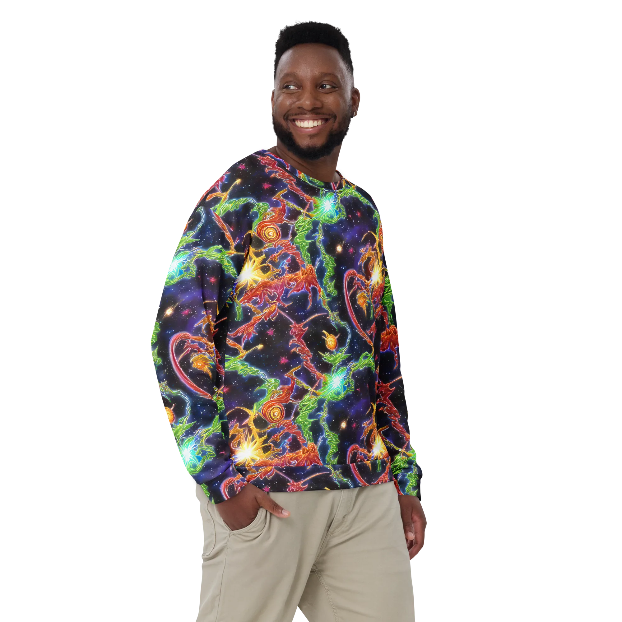 Galactic Flora on Sweatshirt — Front