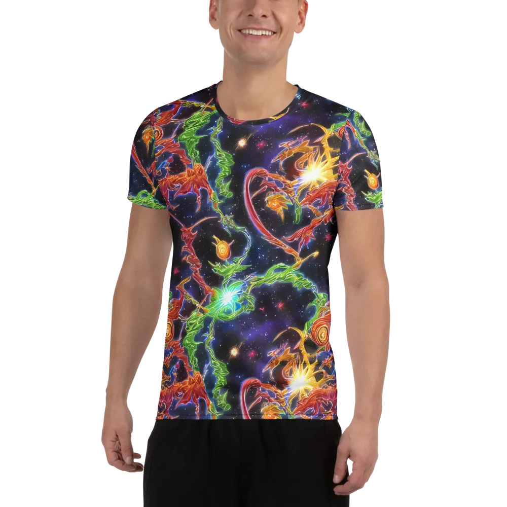 Galactic Flora on Men's Athletic T-Shirt — Front