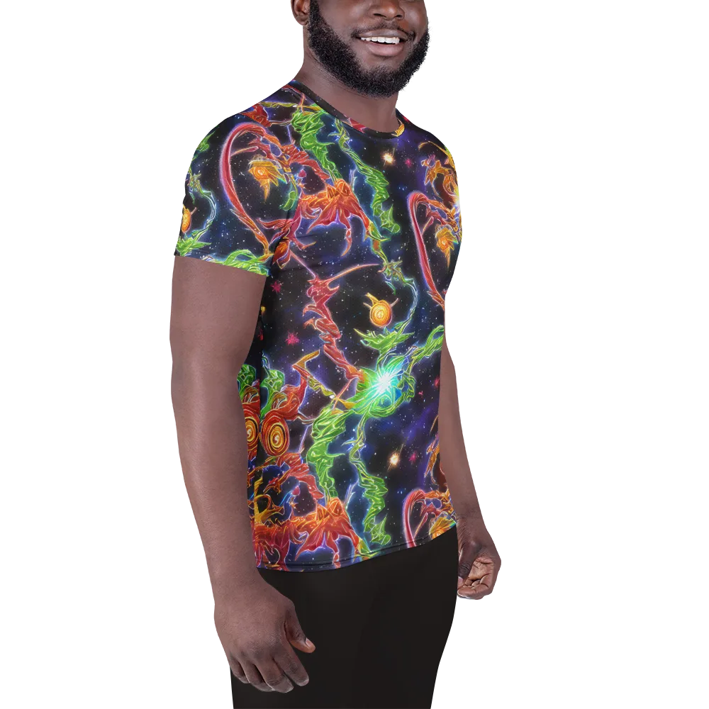 Galactic Flora on Men's Athletic T-Shirt — Right