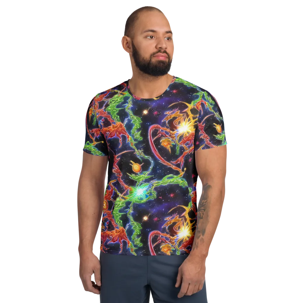Galactic Flora on Men's Athletic T-Shirt — Front
