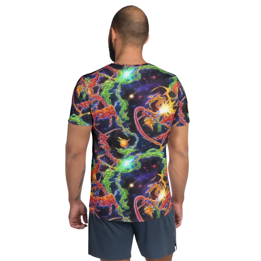 Galactic Flora on Men's Athletic T-Shirt — Back