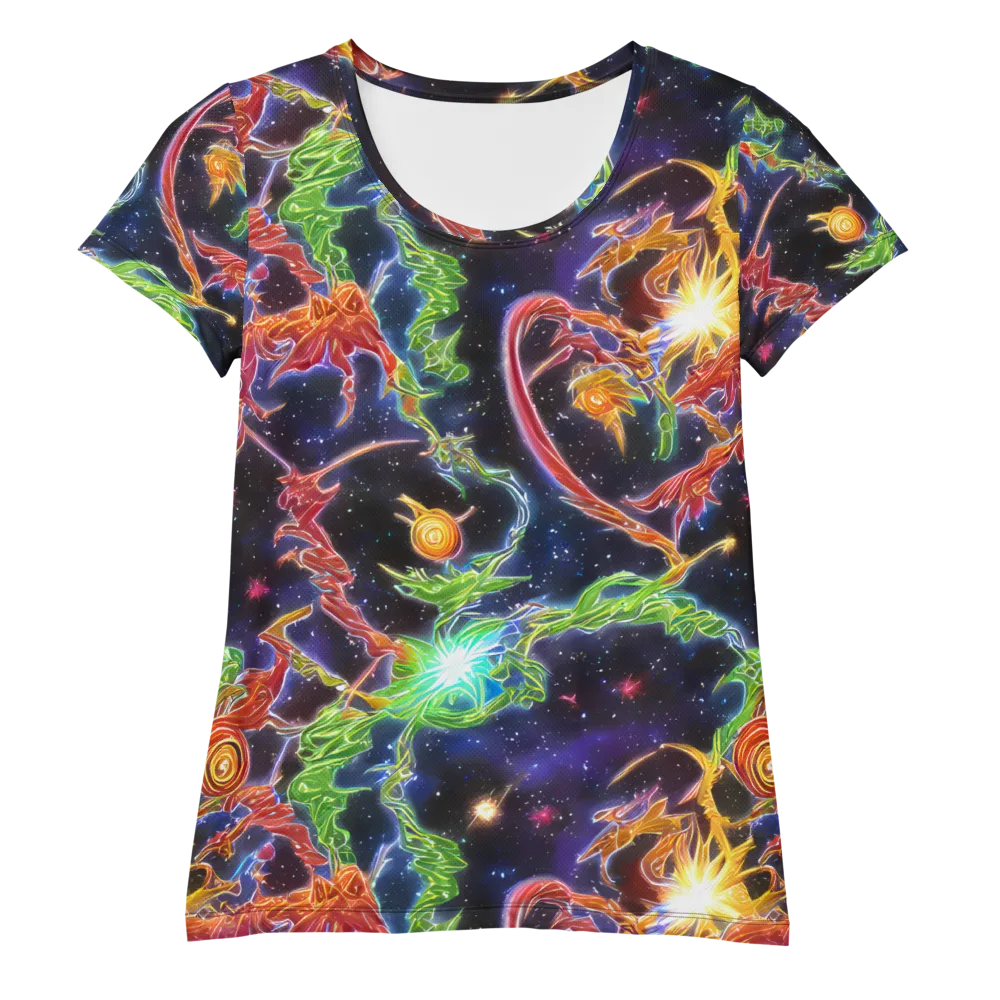 Galactic Flora on Women's Athletic T-Shirt — Front