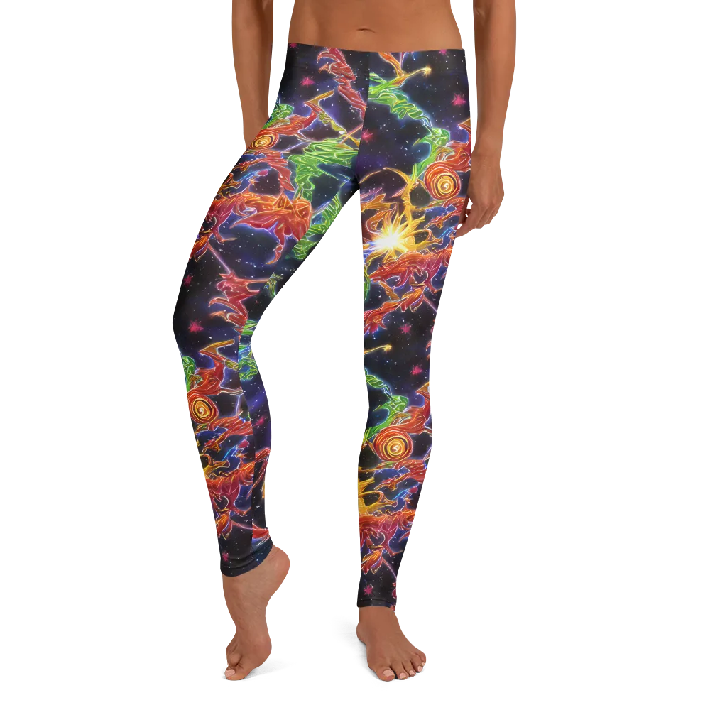 Galactic Flora on Leggings — Front
