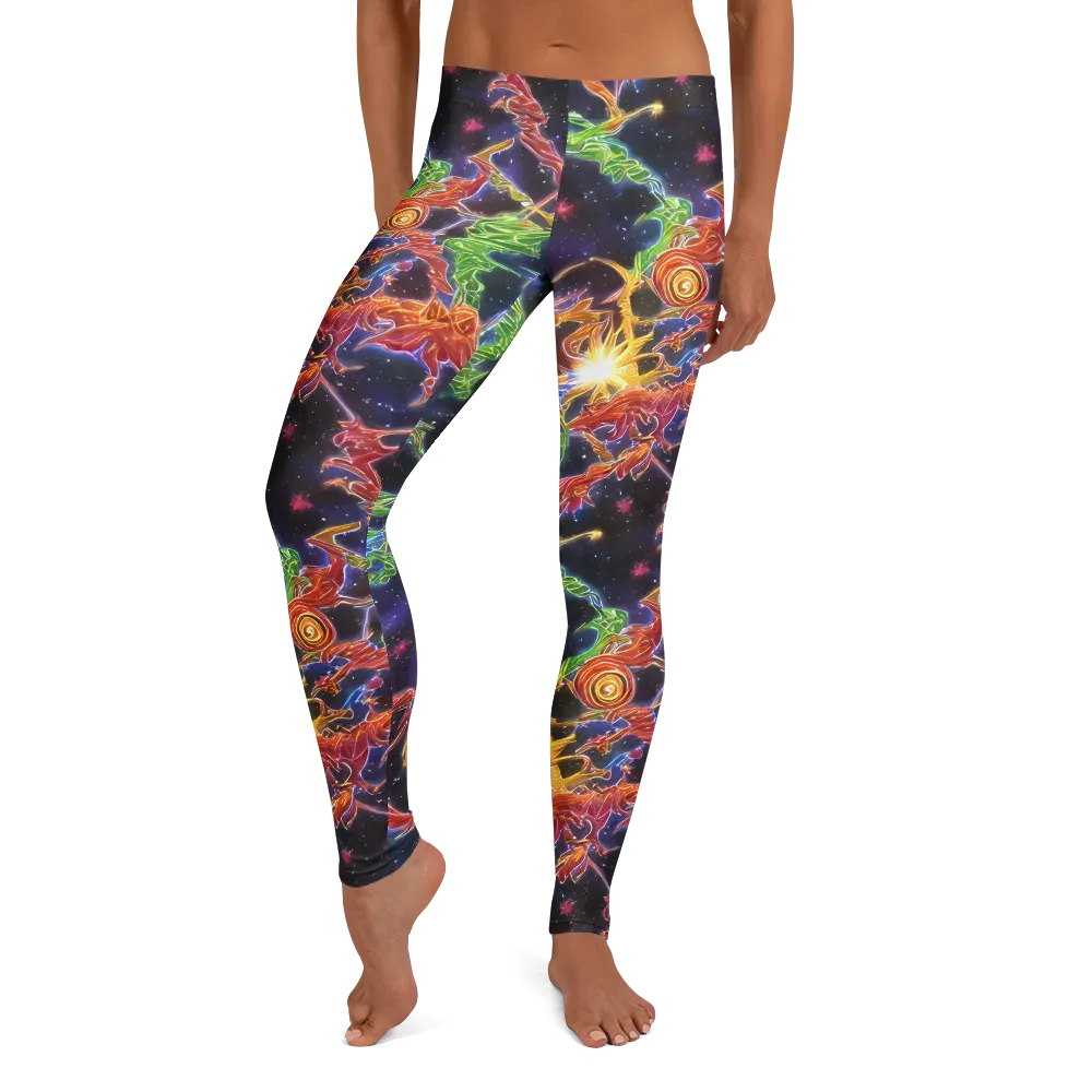 Galactic Flora on Leggings — Front