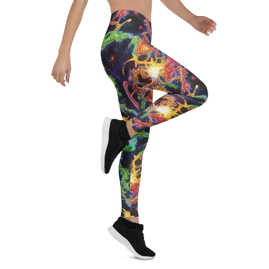 Galactic Flora on Leggings — Right