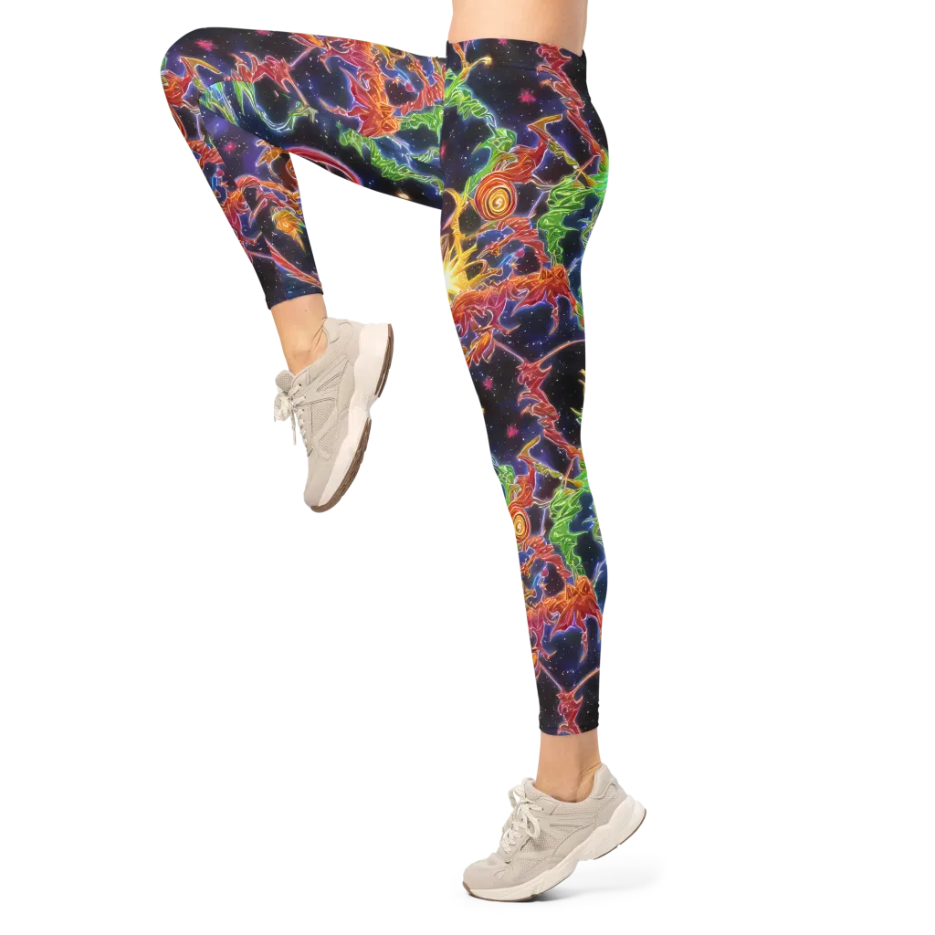 Galactic Flora on Leggings — Left