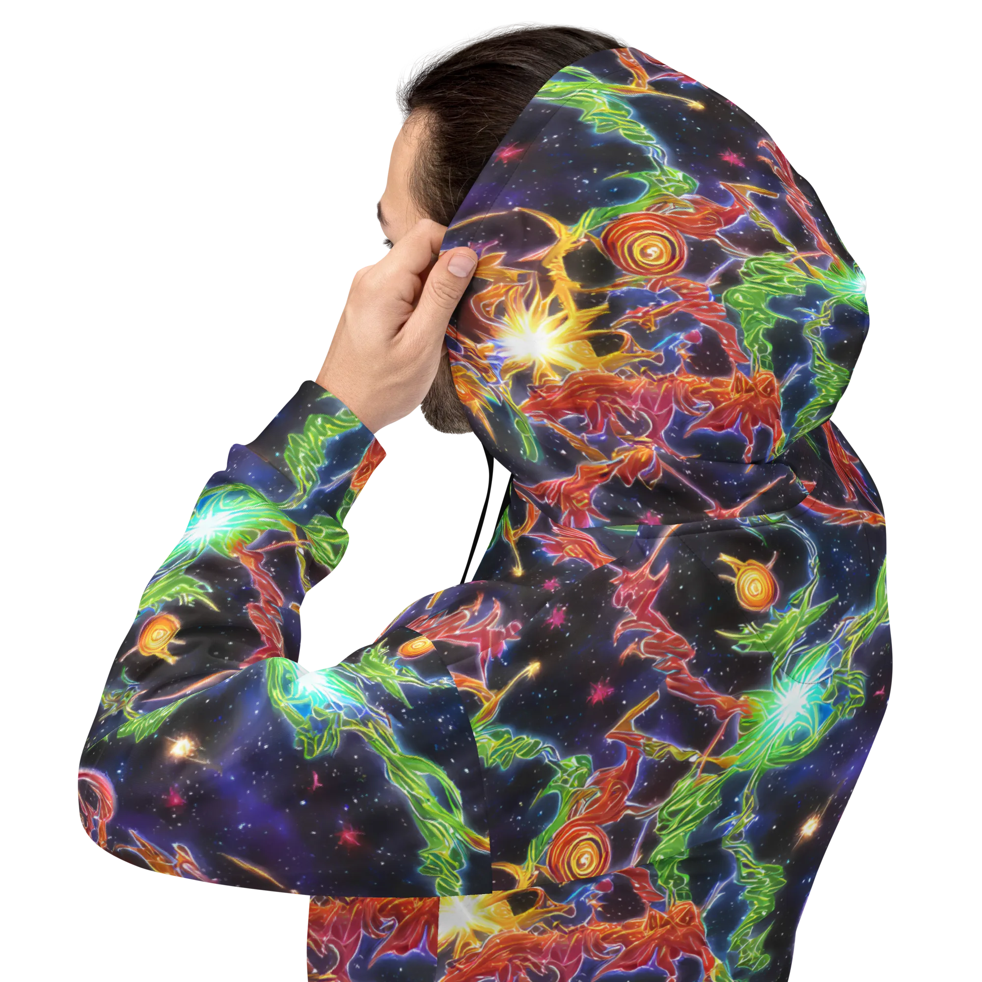 Galactic Flora on Hoodie — Back