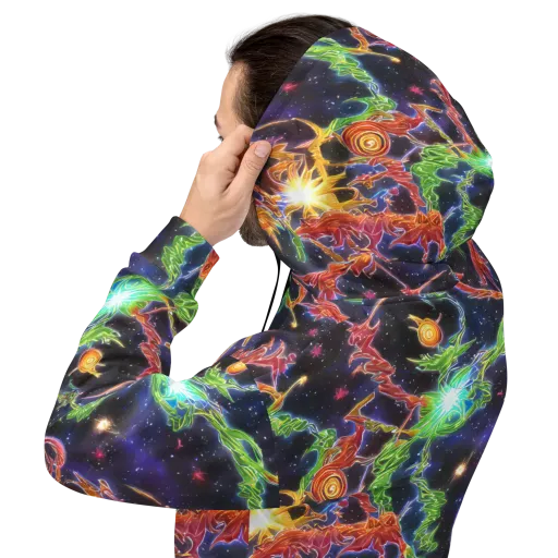 Galactic Flora on a Hoodie