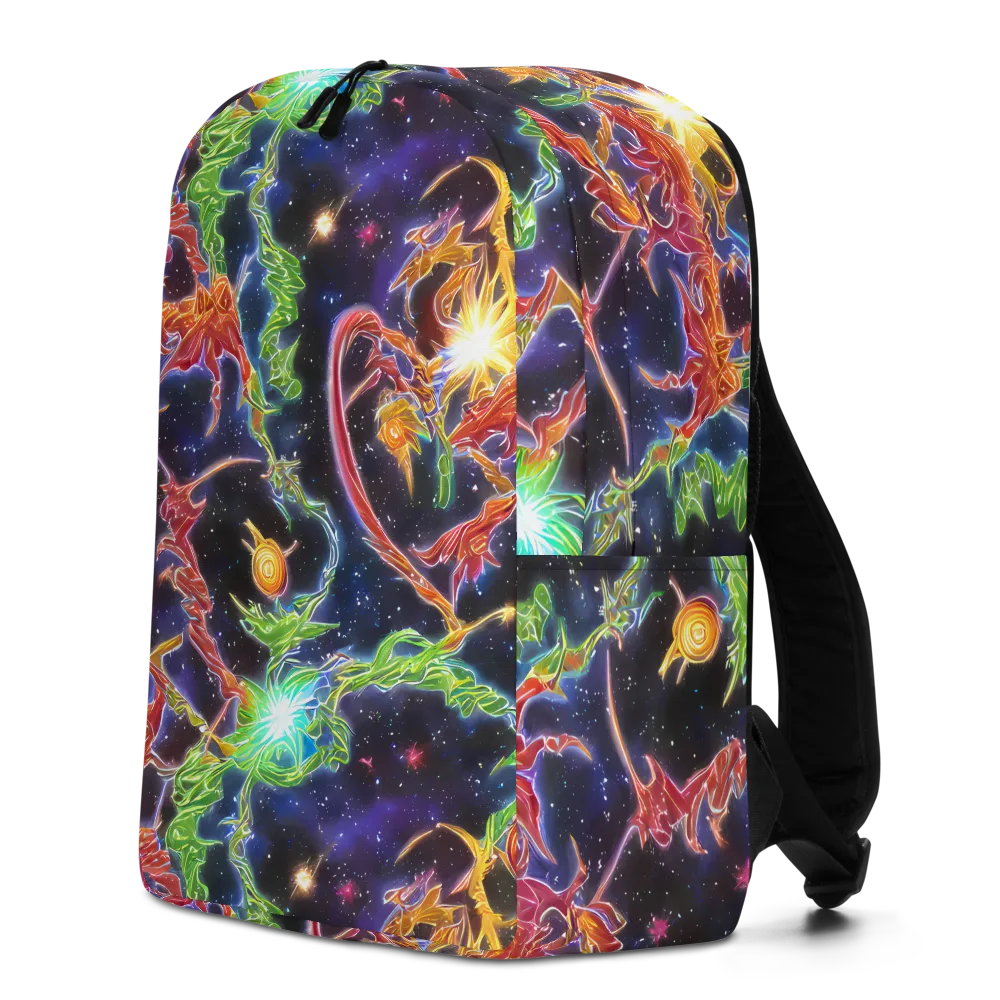 Galactic Flora on Minimalist Backpack — Left