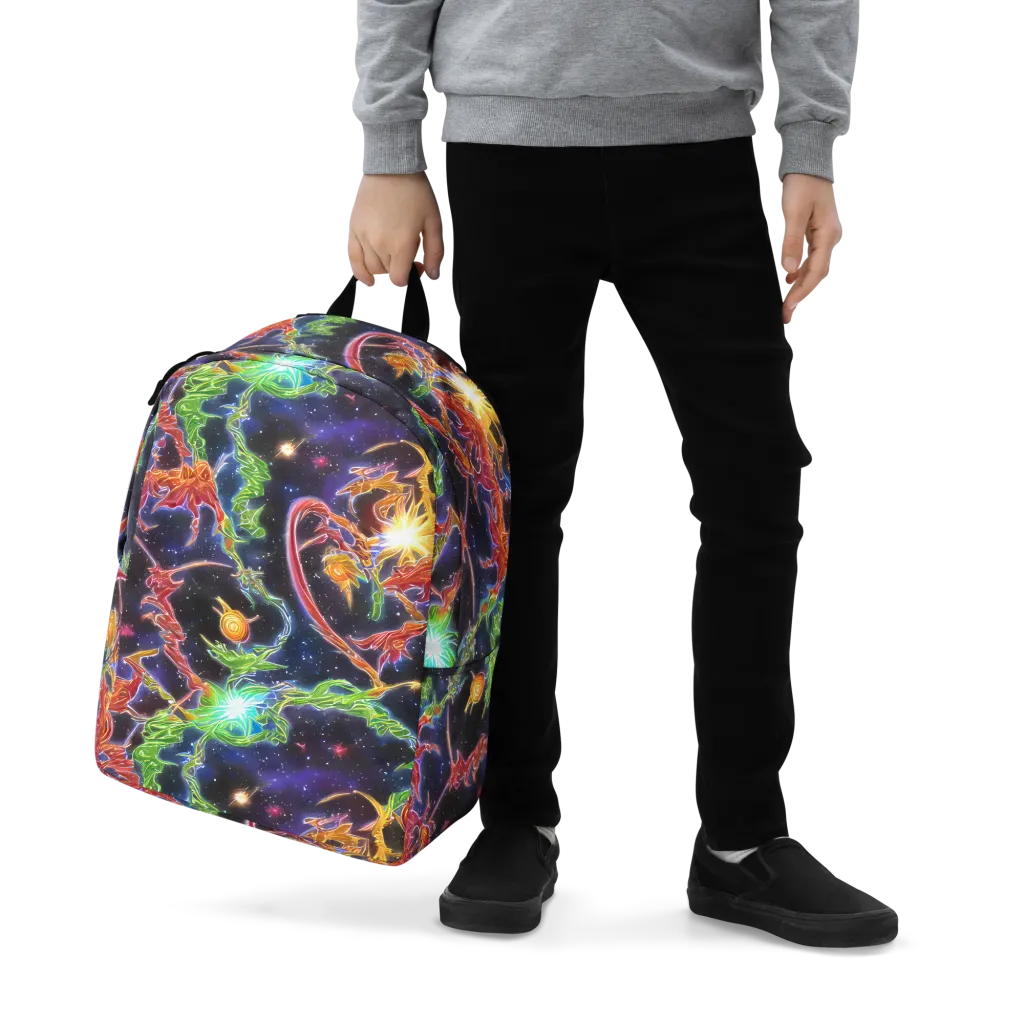 Galactic Flora on Minimalist Backpack — Zoomed-in