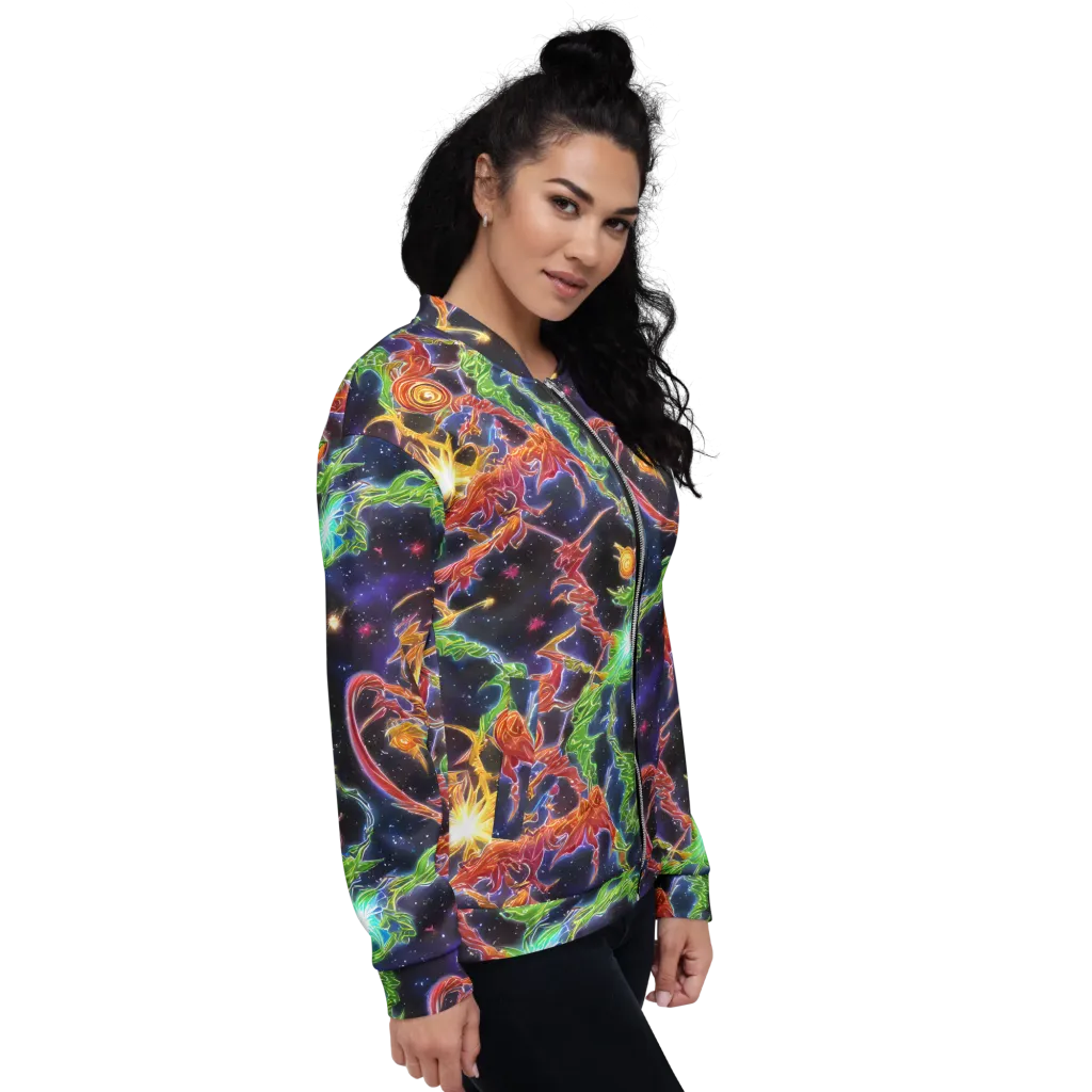 Galactic Flora on Bomber Jacket — Right