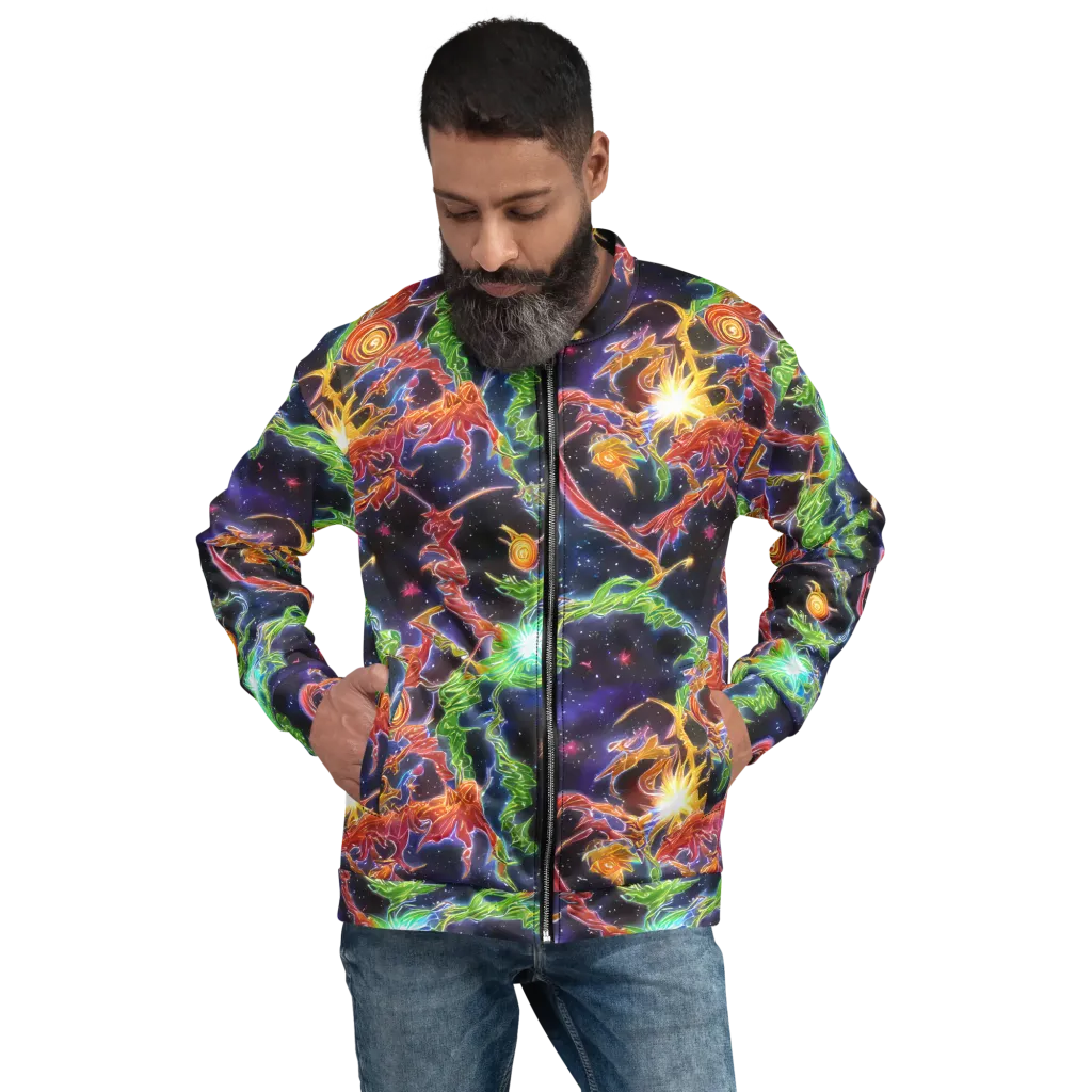 Galactic Flora on Bomber Jacket — Front