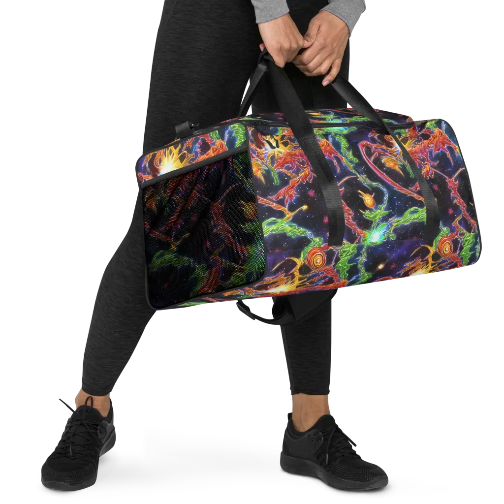 Galactic Flora on Duffle Bag — Right Front