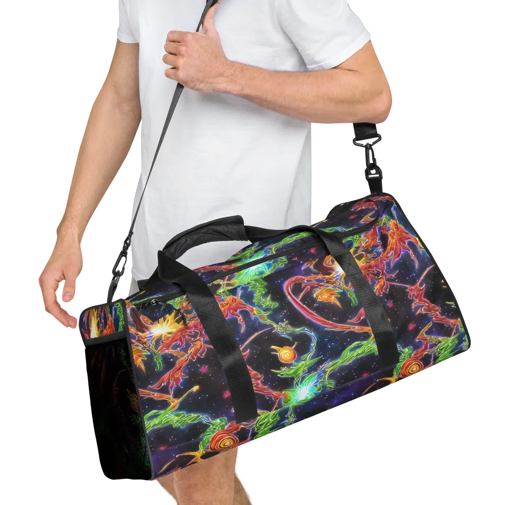 Galactic Flora on Duffle Bag — Right Front