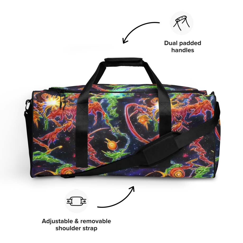 Galactic Flora on Duffle Bag — Front