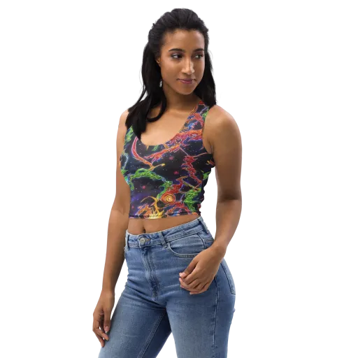 Galactic Flora on a Crop Top
