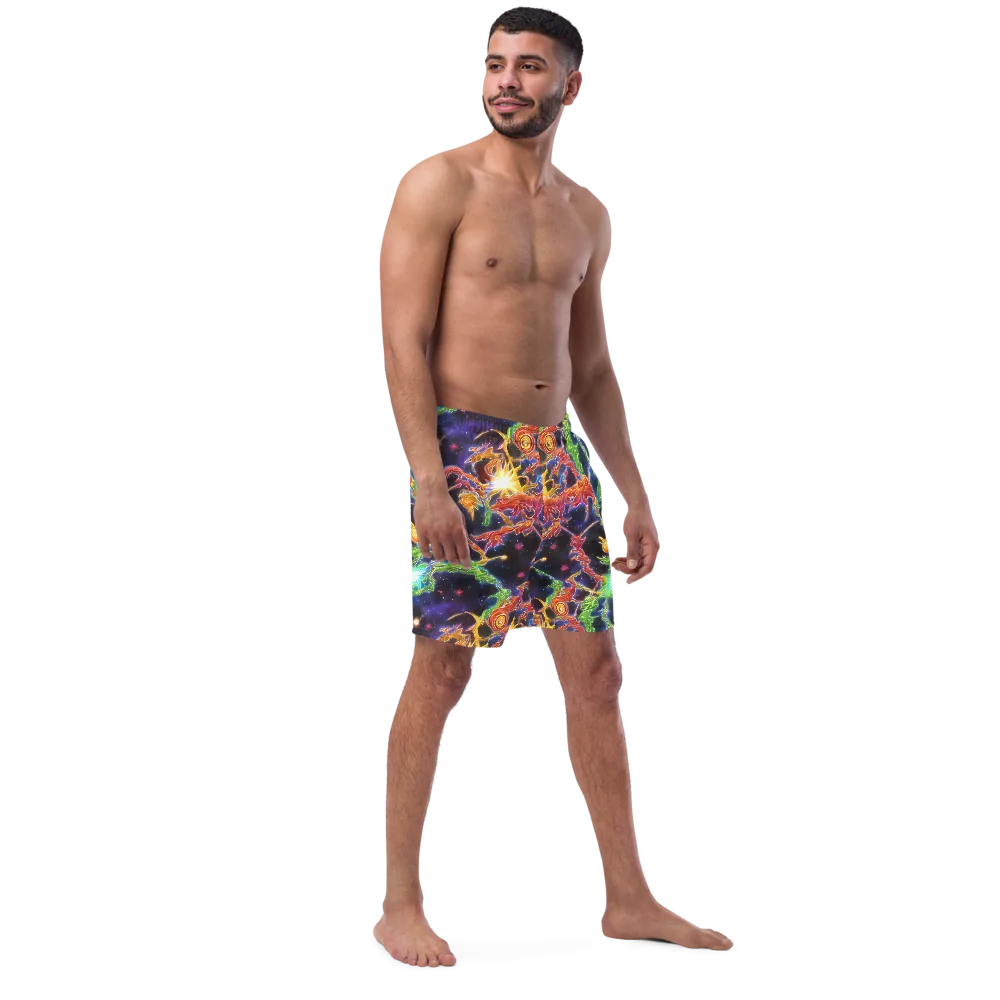 Galactic Flora on Swim Trunks — Right Front