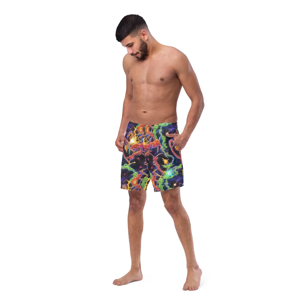 Galactic Flora on Swim Trunks — Left Front