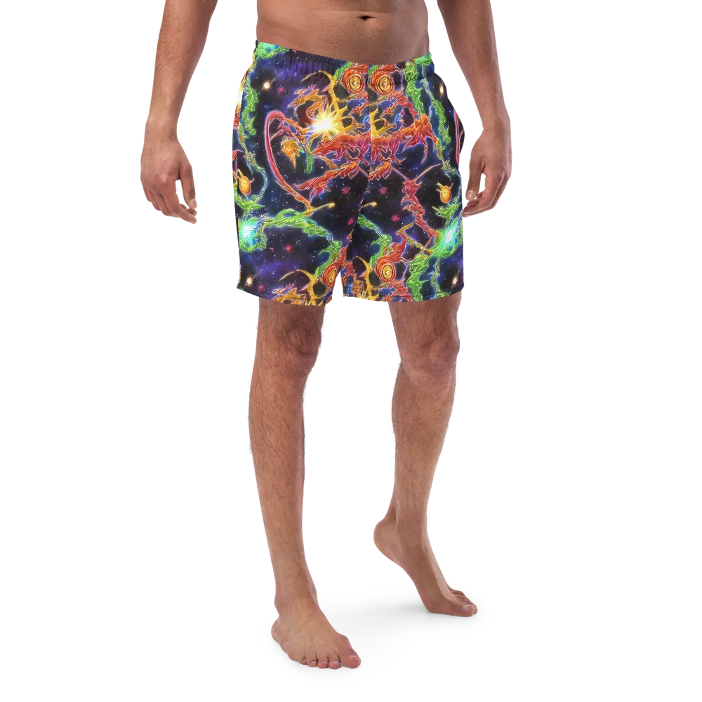 Galactic Flora on Swim Trunks — Front