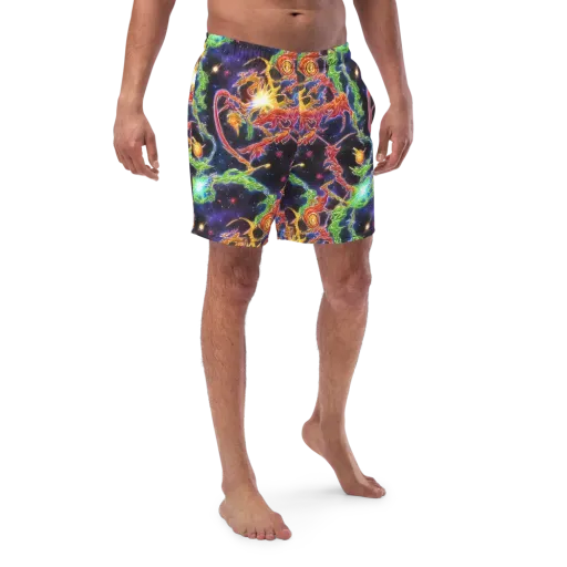 Galactic Flora on a Swim Trunks