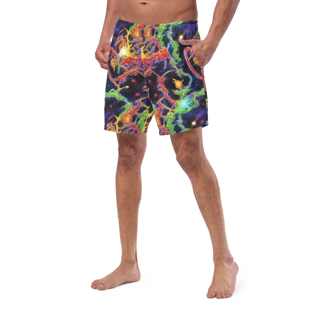 Galactic Flora on Swim Trunks — Left Front