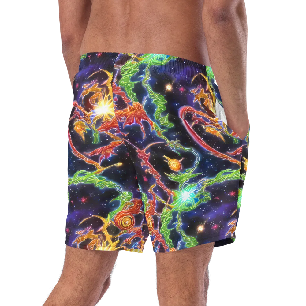 Galactic Flora on Swim Trunks — Right Back