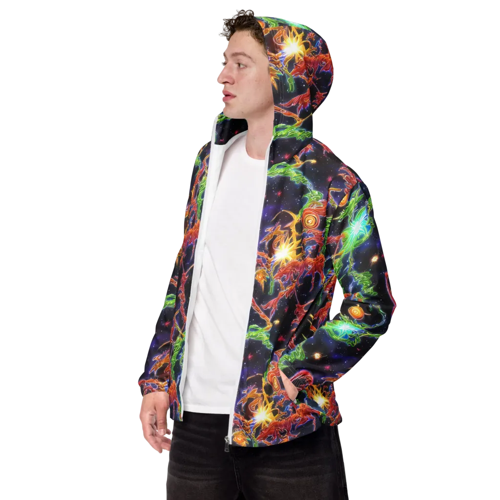 Galactic Flora on Men's Windbreaker — Left Front