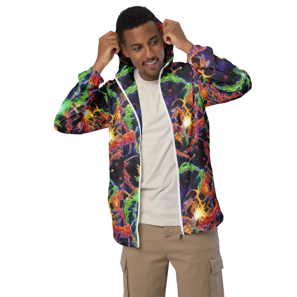 Galactic Flora on Men's Windbreaker — Front