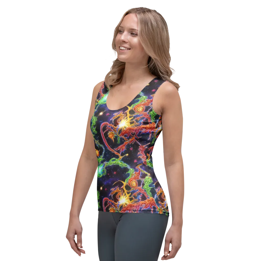Galactic Flora on Women's Tank Top — Left Front