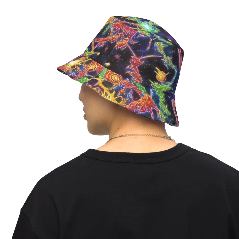 Galactic Flora on Reversible Bucket Hat — Back Inside
