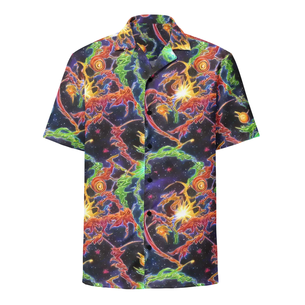Galactic Flora on Button Shirt — Front