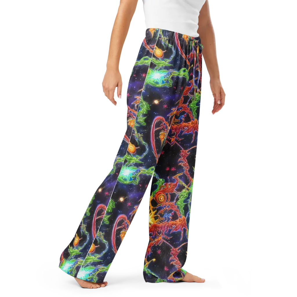 Galactic Flora on Women's Pajama Pants — Right Front