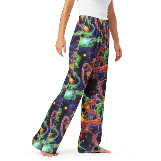 Galactic Flora on a Women's Pajama Pants