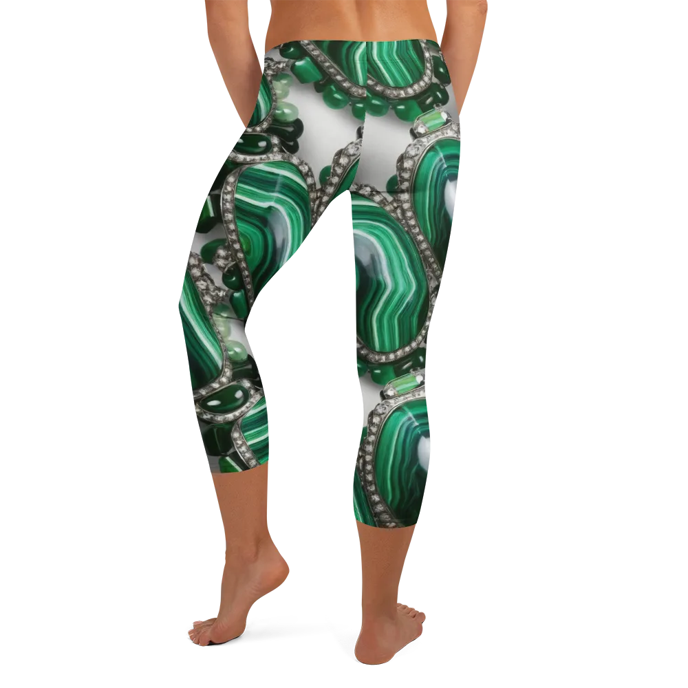 Malachite Royale on Capri Leggings — Back