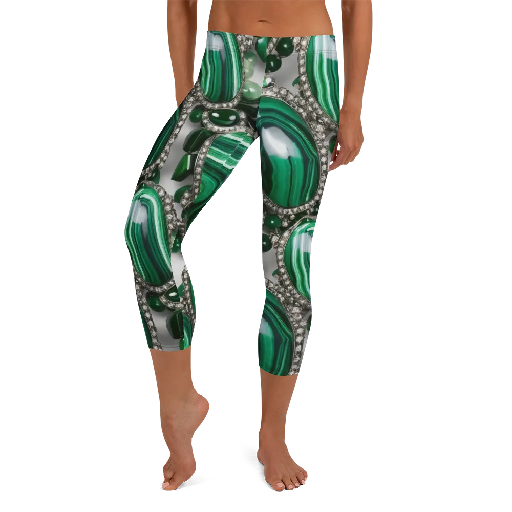 Malachite Royale on Capri Leggings — Front